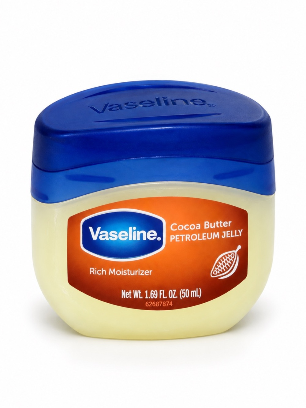 Vaseline Cocoa Butter Petroleum Jelly - Cream Jar with Blue Lid